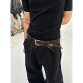 百搭皮带装 双排扣分体式 不对称皮带多造型双层腰带简约中性时尚 饰