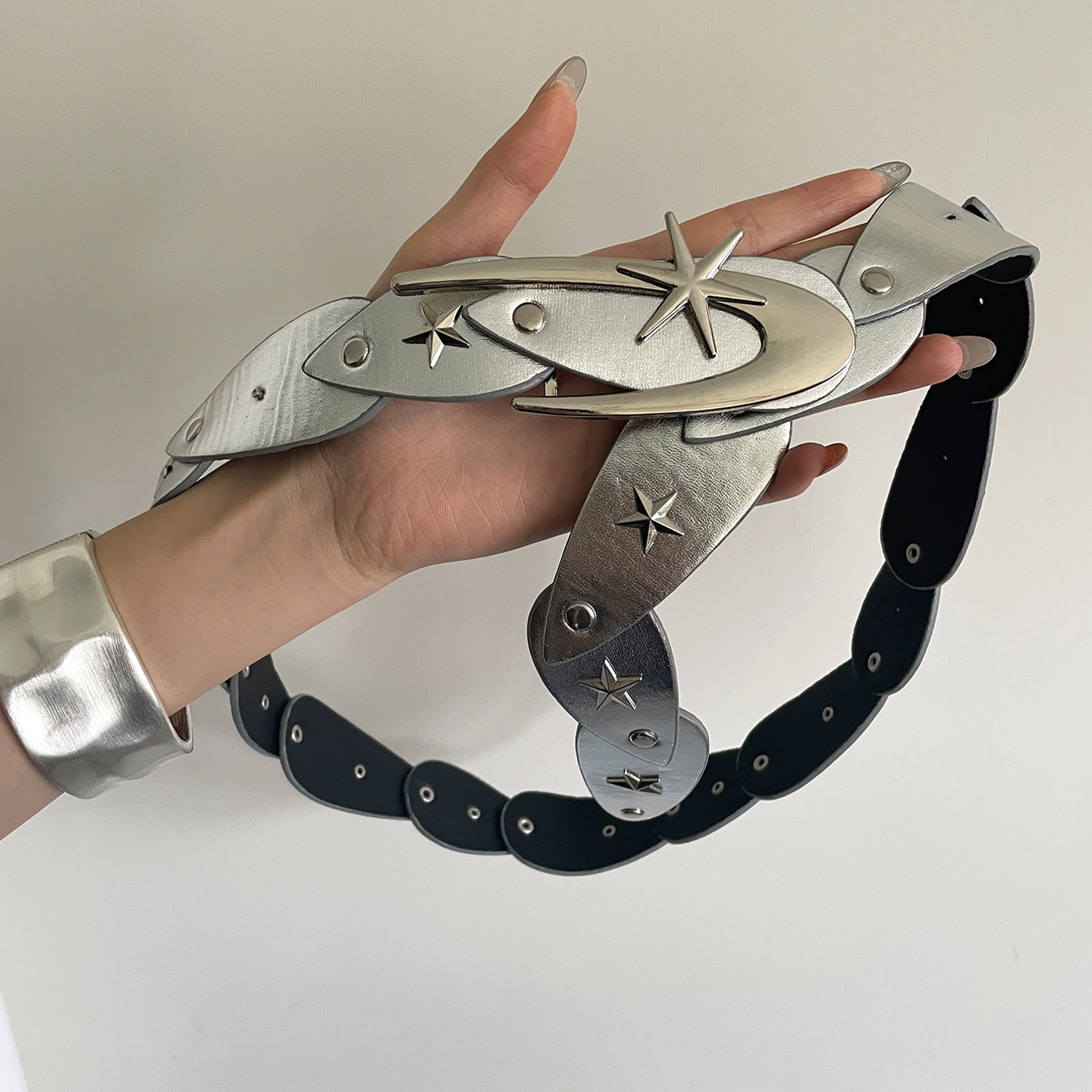 ins风辣妹星星小众百搭皮带