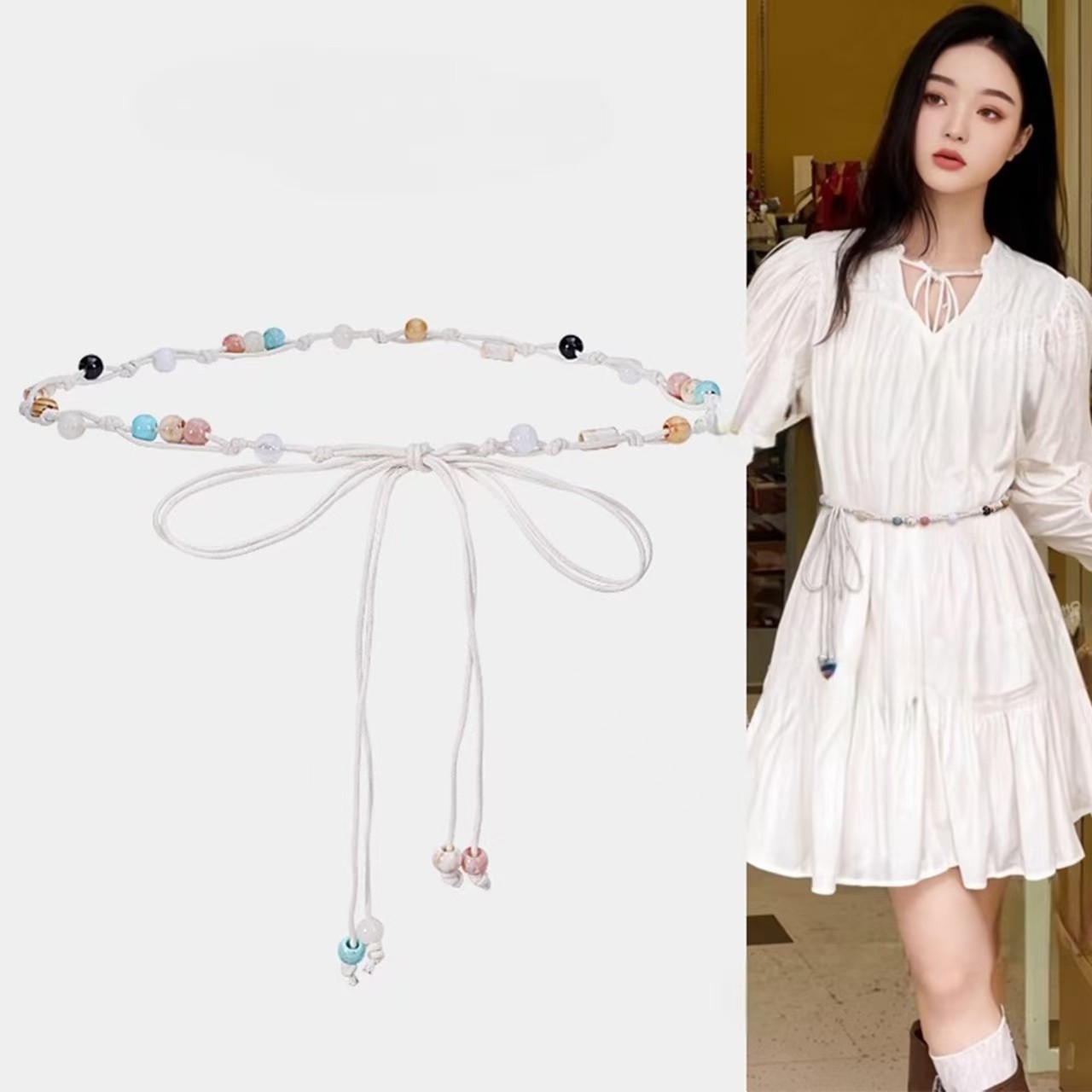 波西米亚民族风编织腰带女细绳子腰链配饰腰绳配裙子高级感装饰潮