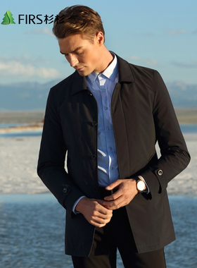 杉杉冬季新款休闲翻领男士夹克羽绒服 商务防风男外套TY7604057