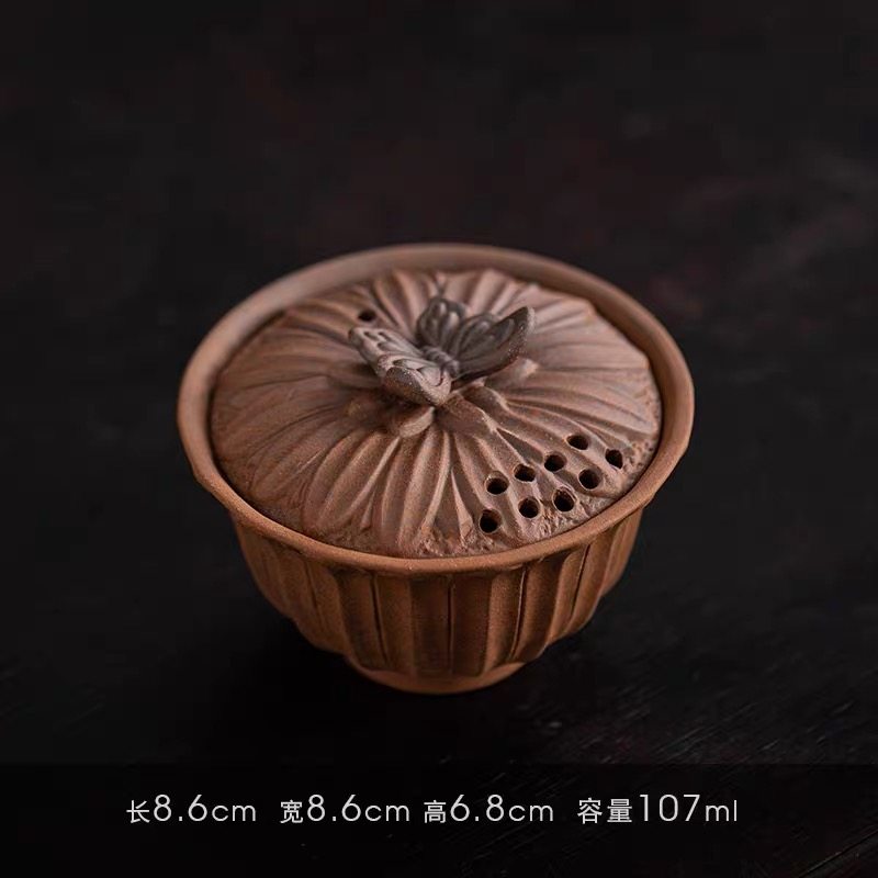 暖小瓷复古中式黄陶蝶恋花盖碗家用功夫茶具耐高温泡茶器,餐饮具,盖碗,淘宝优惠券,粉丝福利购,淘宝优惠卷