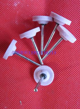 促销红色T型平行砂轮洛刚玉高速钢刀条磨头白钢刀胚小砂轮3X22MM