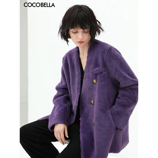 ③【直播专属】COCOBELLA丰盈毛感环保皮草外套女大衣WL56