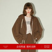 炒色花纱外套休闲连帽拉链卫衣SC3013 COCOBELLA miu系穿搭