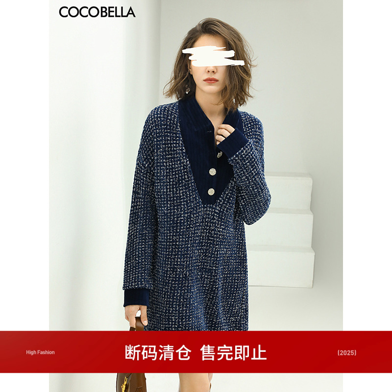 COCOBELLA银葱雪尼尔连衣裙