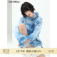 SE530 COCOBELLA手工扎染纯棉通勤连帽卫衣套头帽衫 断码 清仓
