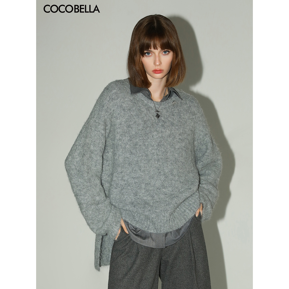 COCOBELLA定制金属标软糯毛衣