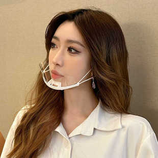 夏天透明口罩餐饮专用防雾口水唾沫飞沫食品厨房厨师微笑酒店餐厅