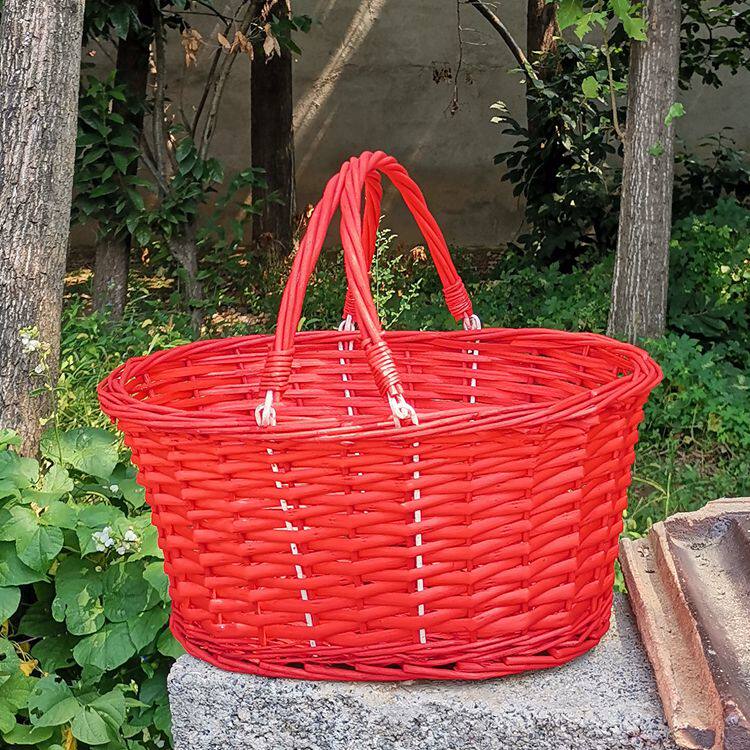 결혼  빨간바구니 손바구니 결혼식 약혼 답례바구니 결혼프로포즈 집들이선물 보름달선물바구니