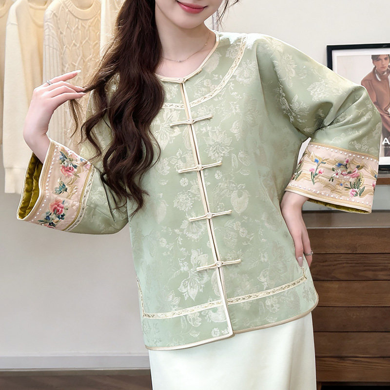 国风刺绣上衣2026春季薄款新中式穿搭淑女气质复古小外搭罩衫开衫,女装/女士精品,上衣,淘宝优惠券,粉丝福利购,淘宝优惠卷