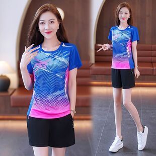 短袖速干运动T恤女2025夏季新款时尚冰丝吸汗洋气薄款徒步登山服
