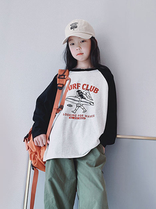 女童打底衫2023新款春秋款儿童长袖T恤洋气纯棉百搭时尚潮流上衣
