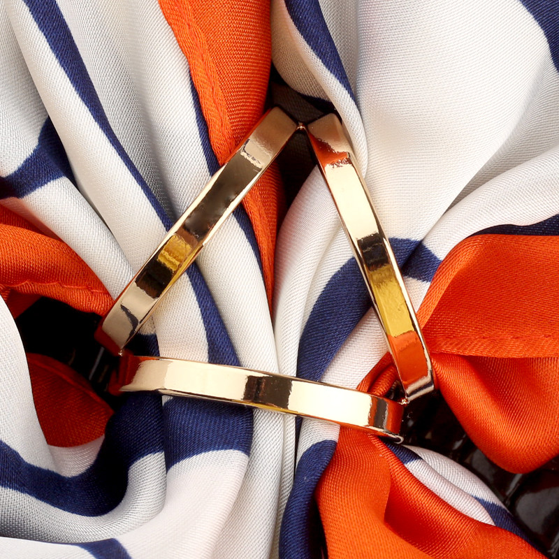 欧美法式优雅纯铜大号三环丝巾扣高档披肩扣百搭多功能围巾扣配饰