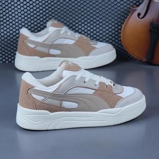 情侣鞋 2025新款 厚底撞色低帮增高运动面包鞋 休闲百搭板鞋 男女同款