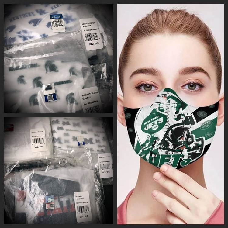 三片装Fanatics美版NCAA口罩 肯塔基UK/堪萨斯KU/密歇根大学面罩