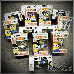 Funko小黄人DM4 X BTS防弹少年团联名手办金南俊金硕珍闵玧其公仔