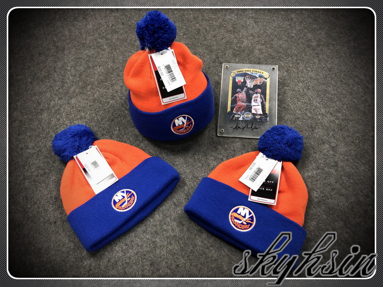 锐步美版冰球nhl纽约滑雪毛线帽