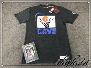 美版M&N CAVS克里夫兰骑士队HWC复古T恤 Triblend混纺 加兰米切尔