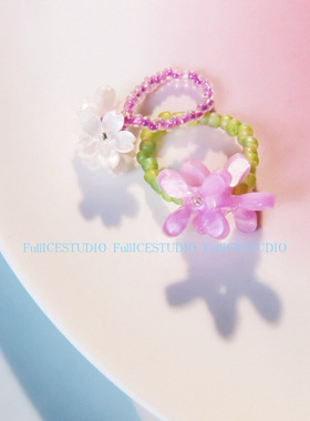 FULLICESTUDIO夏日练习曲串珠弹力绳度假戒指