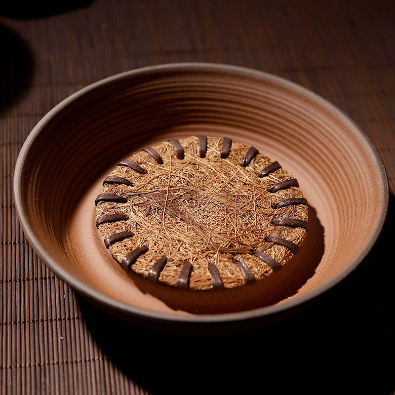 粗陶壶承茶壶小茶托茶承果盘壶托陶瓷茶具养壶垫干泡台茶道零配件