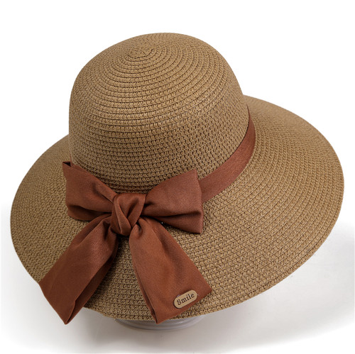 大檐草帽女夏海边沙滩防晒遮阳帽