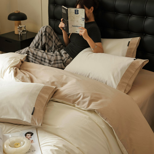 保暖亲肤不掉毛！100S磨毛四件套