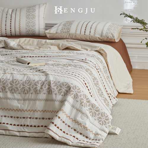 遇见费尔岛~全棉提花夏被四件套