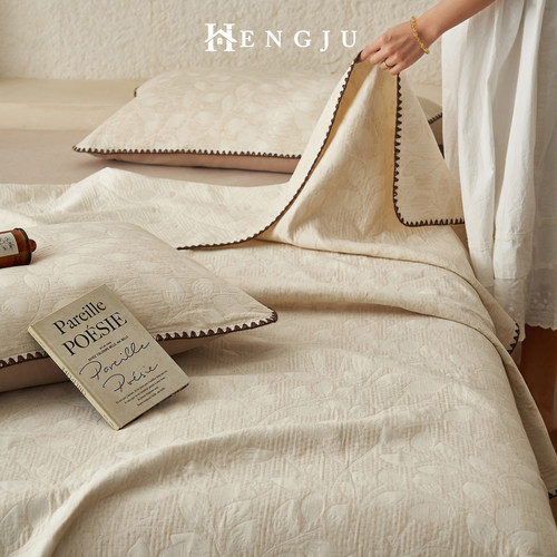 巨舒服的全棉棉麻多功能盖毯床单