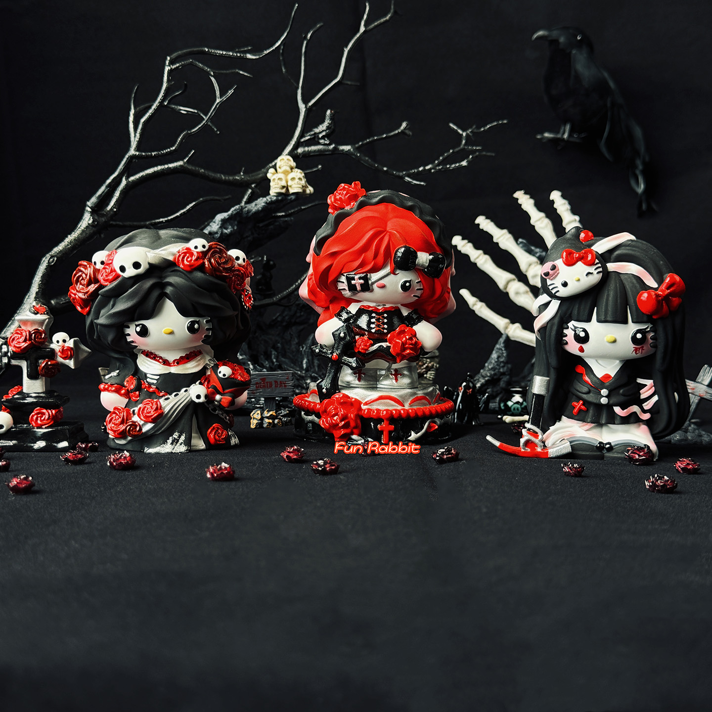 哥特暗黑系kt立体3D石膏娃娃涂色