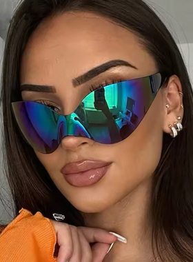 赛博科技感一体式太阳镜2026款先锋前卫y2k骑行墨镜炫酷男女领潮