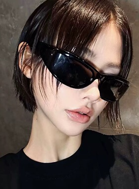 机能风科技感Y2K曲面朋克墨镜男女潮千禧辣妹骑行护目镜户外遮阳