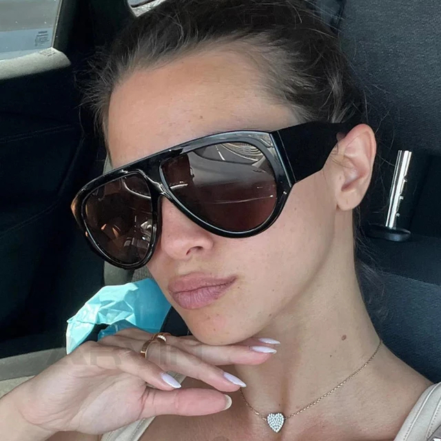 新款时尚显瘦大框蛤蟆飞行员太阳眼镜女个性街拍凹造型欧美墨镜潮
