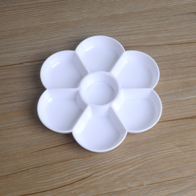 仿陶瓷调色盘毛笔国画