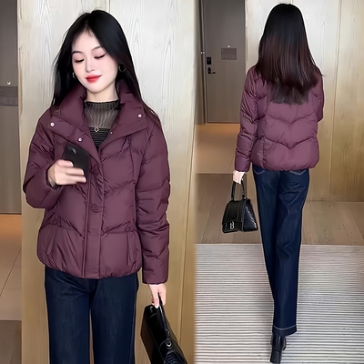 妈妈羽绒棉衣女短款2025冬季新款