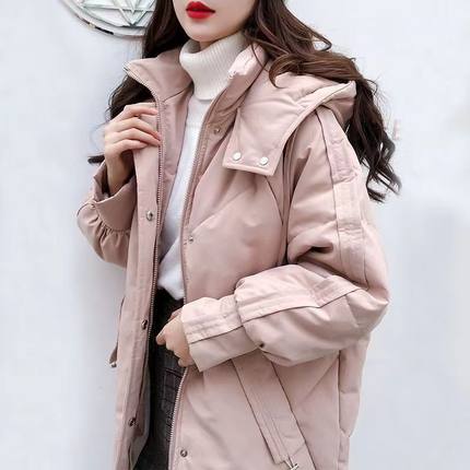 羽绒棉衣服棉女2024新款冬季中长款棉袄宽松韩版加厚女士流行外套