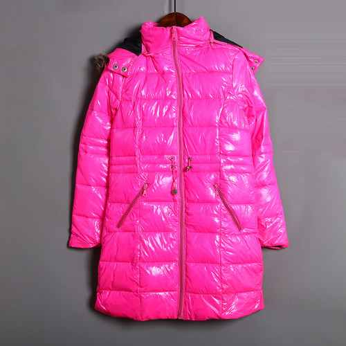 2025秋冬季新品女式亮面连帽棉衣加厚保暖宽松拉链中长款棉服外套