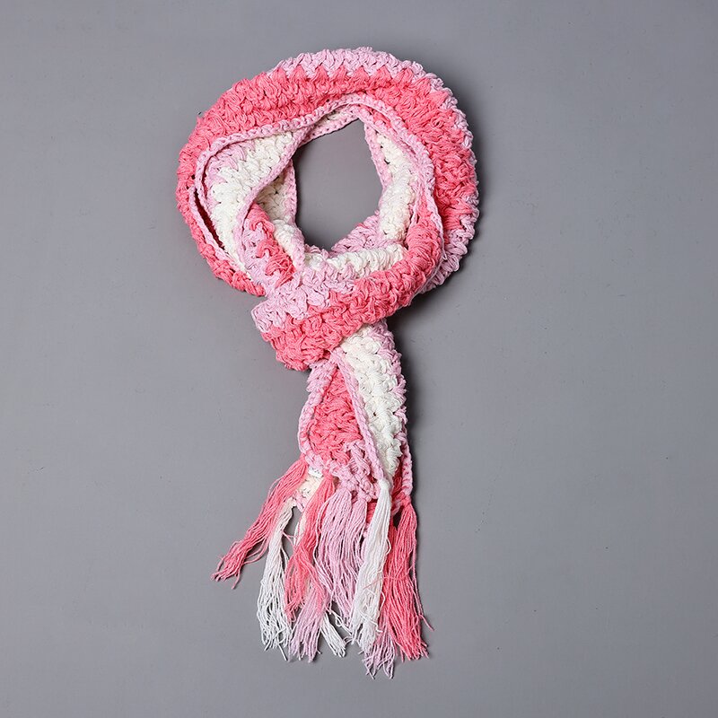 其他秋冬百搭女撞色拼色围巾