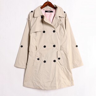 韩版 百搭宽松休闲中长款 简约纯色百搭外套 时尚 风衣女2025年春秋季