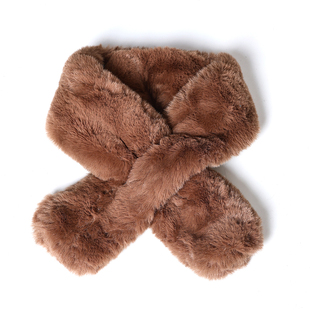 柔软亲肤仿真皮草保暖百搭亲子围巾秋冬韩版 纯色围脖 少女学生时尚