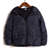 时尚 儿童棉服韩版 洋气休闲外套潮 儿童印染加绒连帽长袖 2025秋冬季