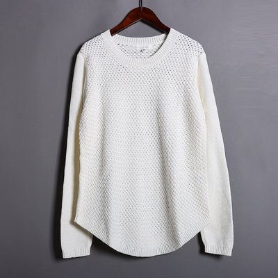 2025秋季新品圆领女装打底衫纯色套头毛衣宽松显瘦弹力气质针织衫