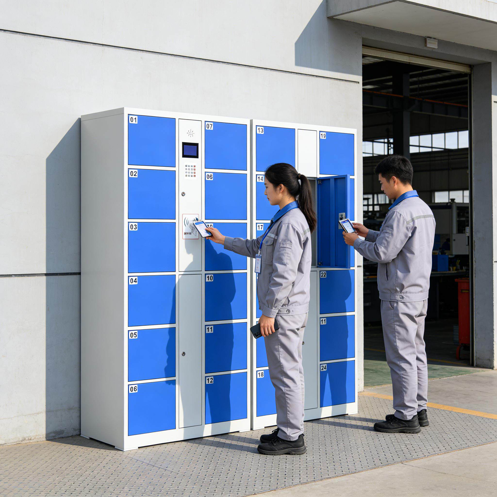 加厚智能刷脸更衣柜工厂员工宿舍刷卡4门6门12门储物柜浴室储物柜