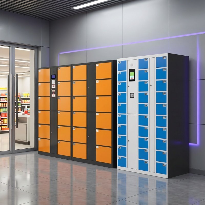 超市电子条码人脸识别存包柜指纹自设密码刷卡学校微信收费寄存柜,商业/办公家具,寄存柜/快递柜,淘宝优惠券,粉丝福利购,淘宝优惠卷