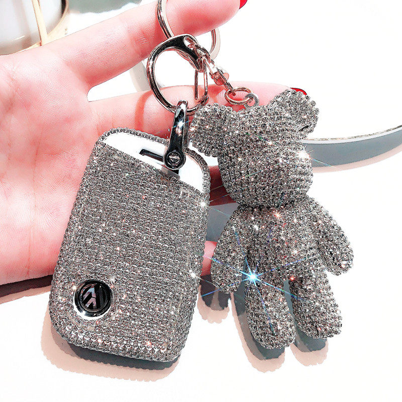 适合大众汽车钥匙套高档2023新款帕萨特cc迈腾钥匙扣壳女可爱专用