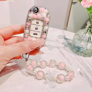 适合本田crv汽车钥匙套女款思域老款飞度xrv缤智折叠款钥匙扣壳包