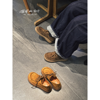 树手工鞋｜森雨呼吸·袋鼠鞋 反绒厚底加绒舒适休闲女鞋E302