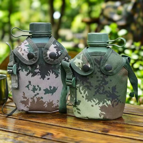 军迷骑行便携背壶1L徒步登山水壶
