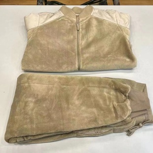 正品新款户外土黄色边防巡逻绒衣绒裤抓绒衣拉链冬季防寒保暖套装