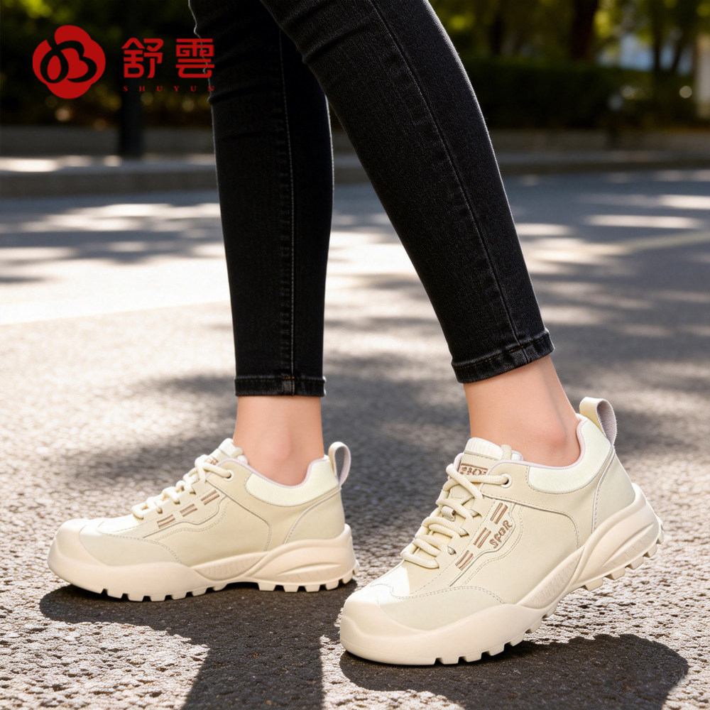 舒云春季运动休闲鞋女轻便系带软底防滑老爹鞋防踢鞋头老北京布鞋