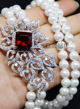 淡水7-8长项链双层送妈妈毛衣